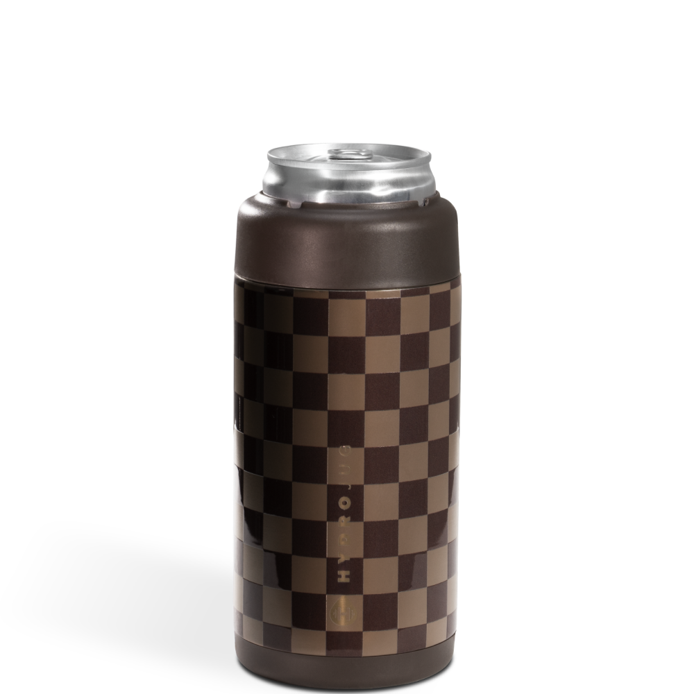 Autumn Checkers Slim Can Cooler 12oz