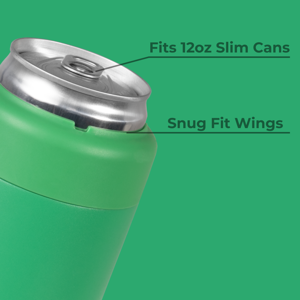 Clover Slim Can Cooler 12oz Fits Slim Cans with Snug Wings