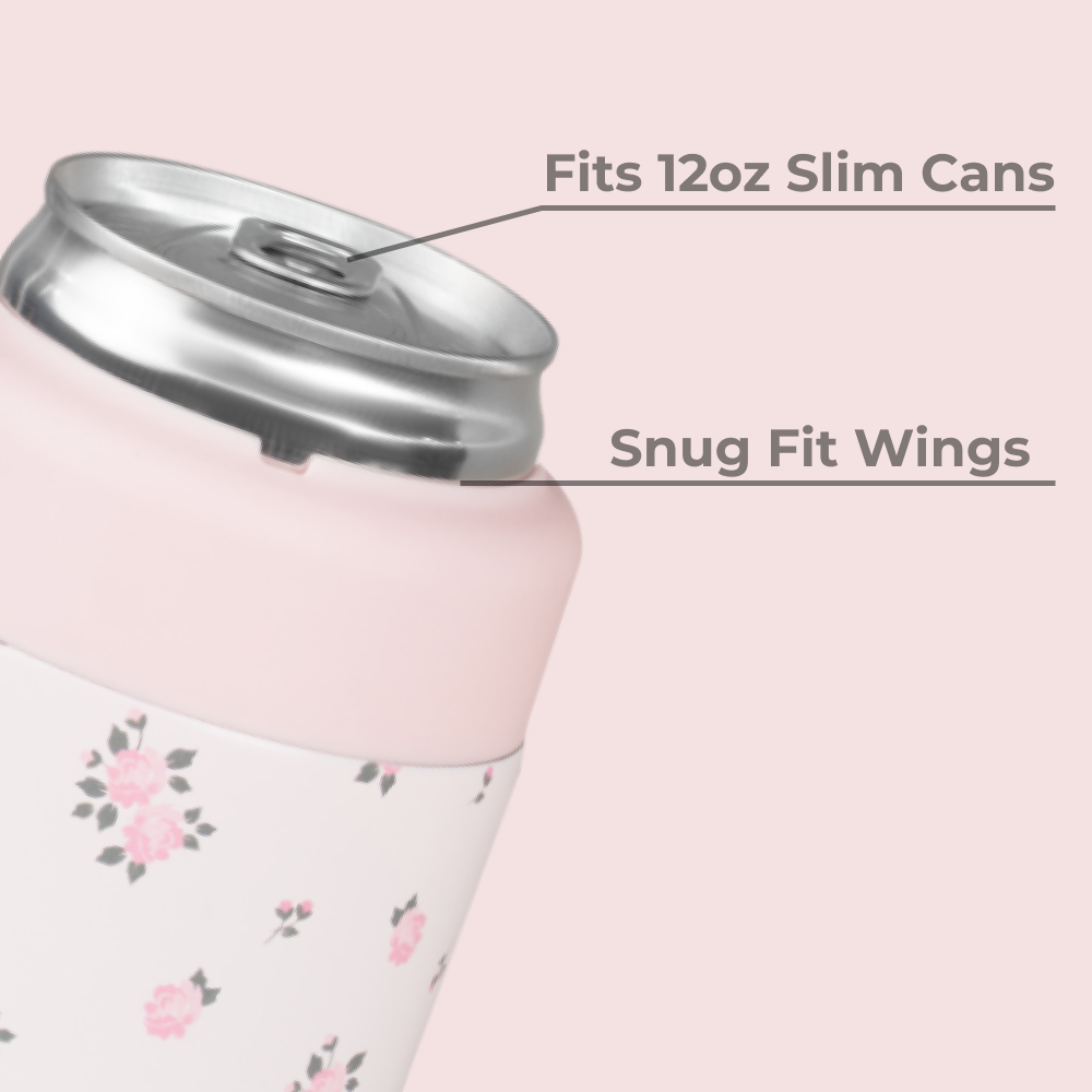 Wildrose Slim Can Cooler 12oz Fits Slim Cans with Snug Wings