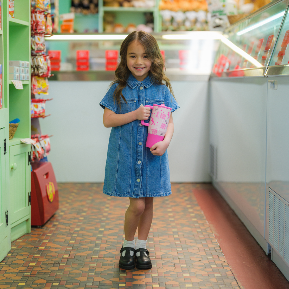 Girl Holding Cowgirl Traveler 20oz