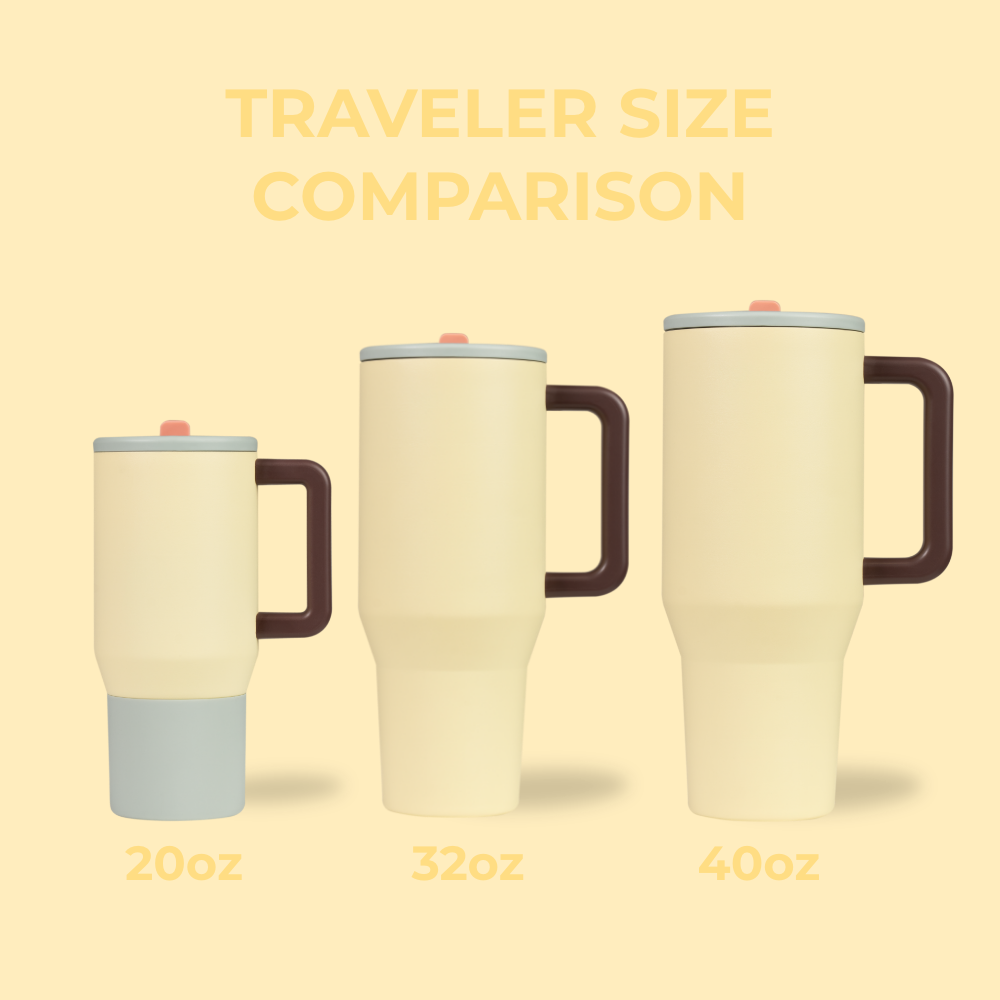 Belle Traveler Size Comparison – 20oz, 32oz, 40oz