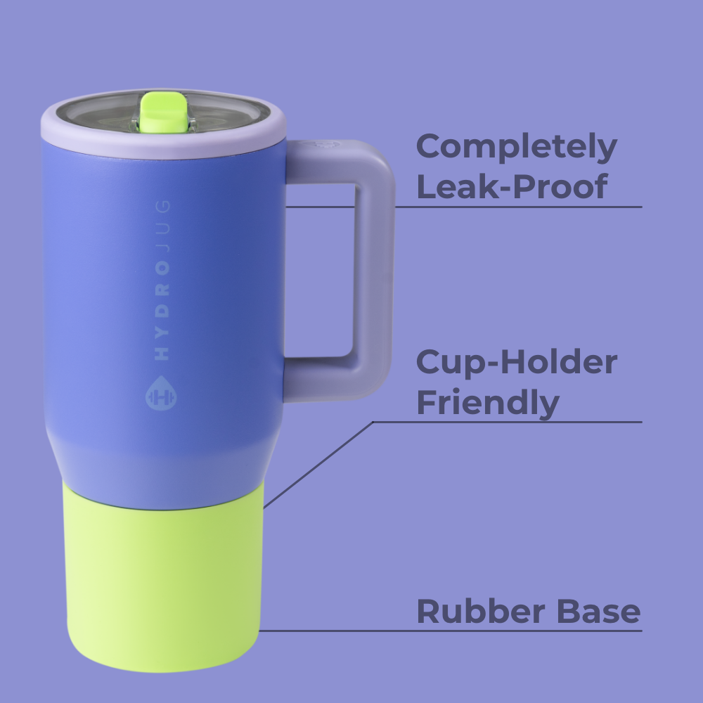 Lime Rickey Traveler 20oz Features – Leak-Proof, Cup-Holder Fit, Rubber Base