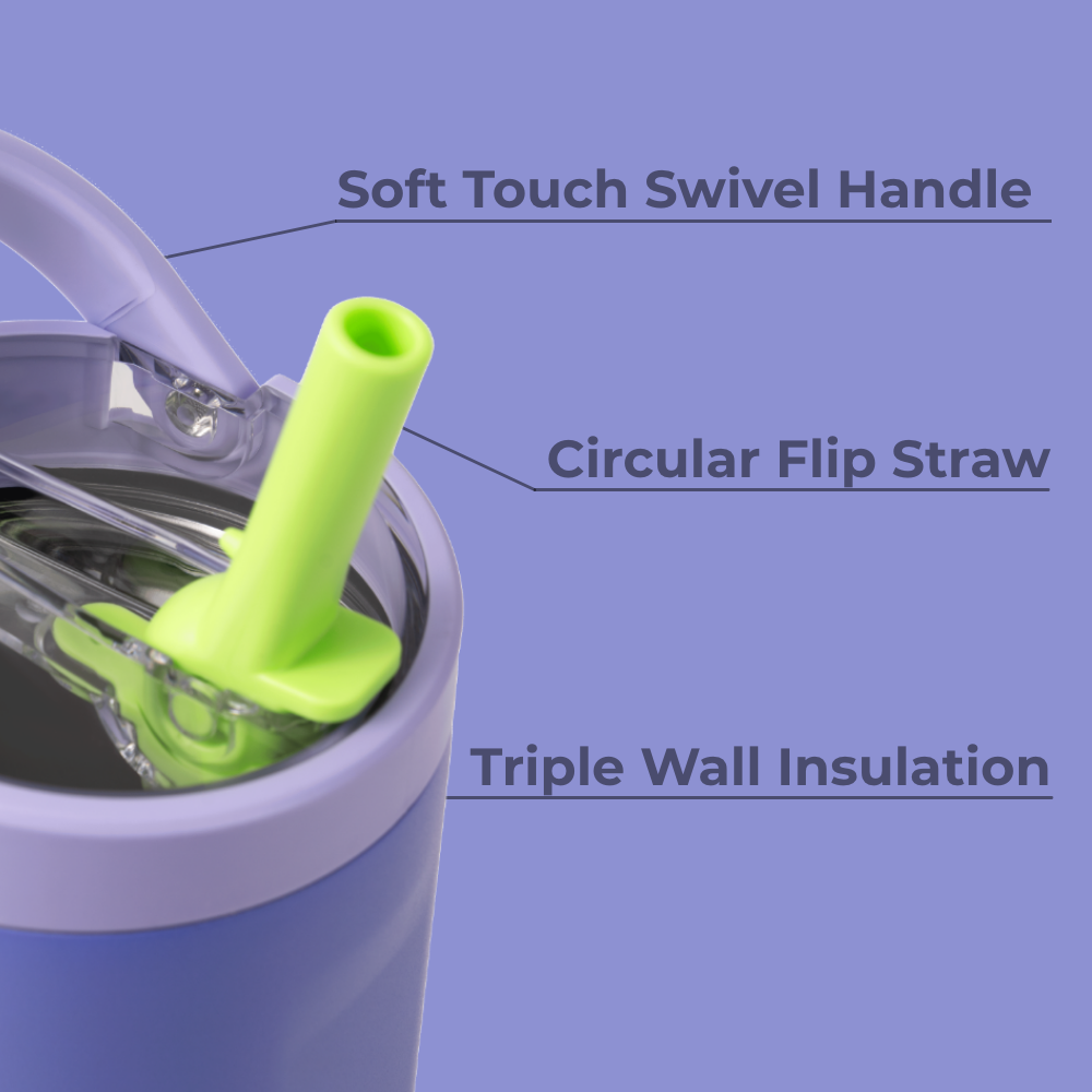 Lime Rickey Sport Bottle 32oz – Swivel Handle, Flip Straw, Triple Wall Insulated