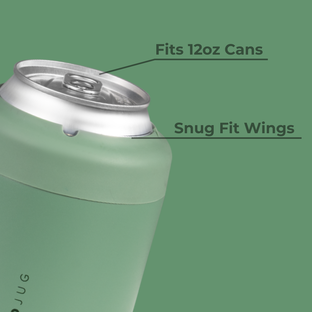 Sage Can Cooler Fits Cans with Snug Wings