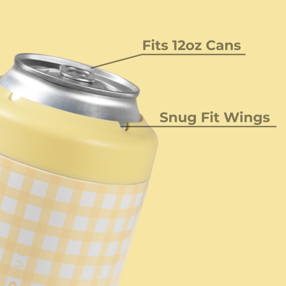 Sunny Sips Can Cooler Fits 12oz Cans with Snug Wings