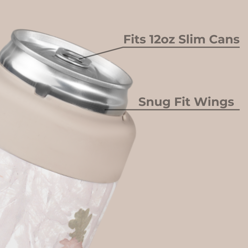 Camo Slim Can Cooler 12oz Fits Slim Cans with Snug Wings