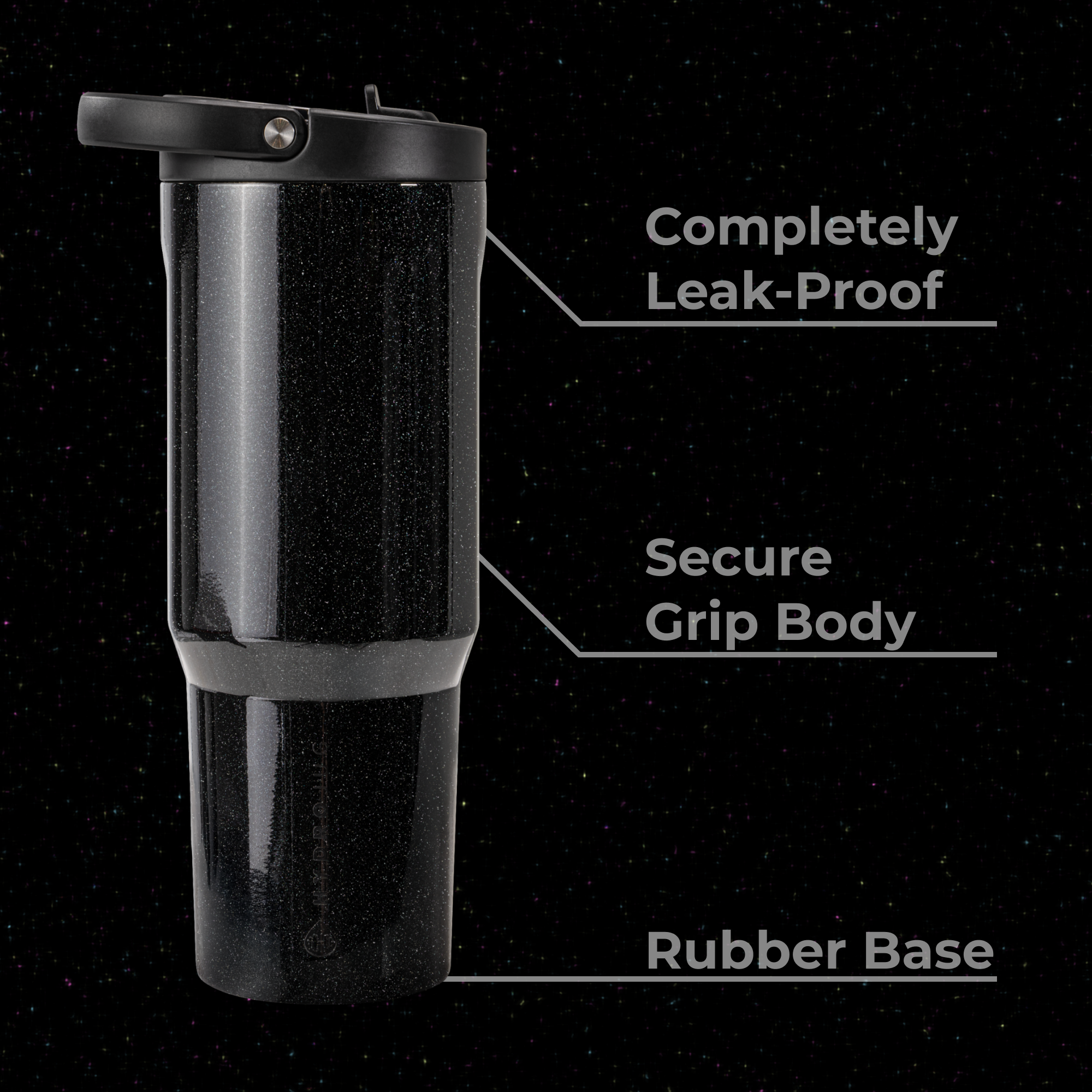 Spellbound Sport Bottle 40oz Features – Leak-Proof, Grip Body, Rubber Base