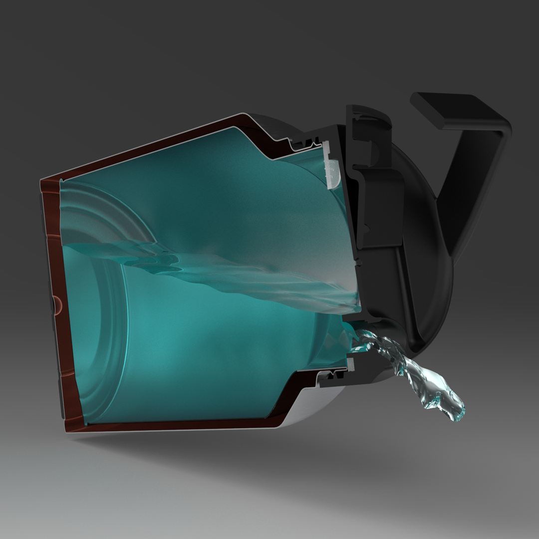 Black Sport (64oz) Tradeons Pouring Water